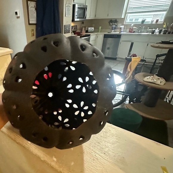 Pottery Barn Metal Pumpkins add candels - Picture 5 of 8